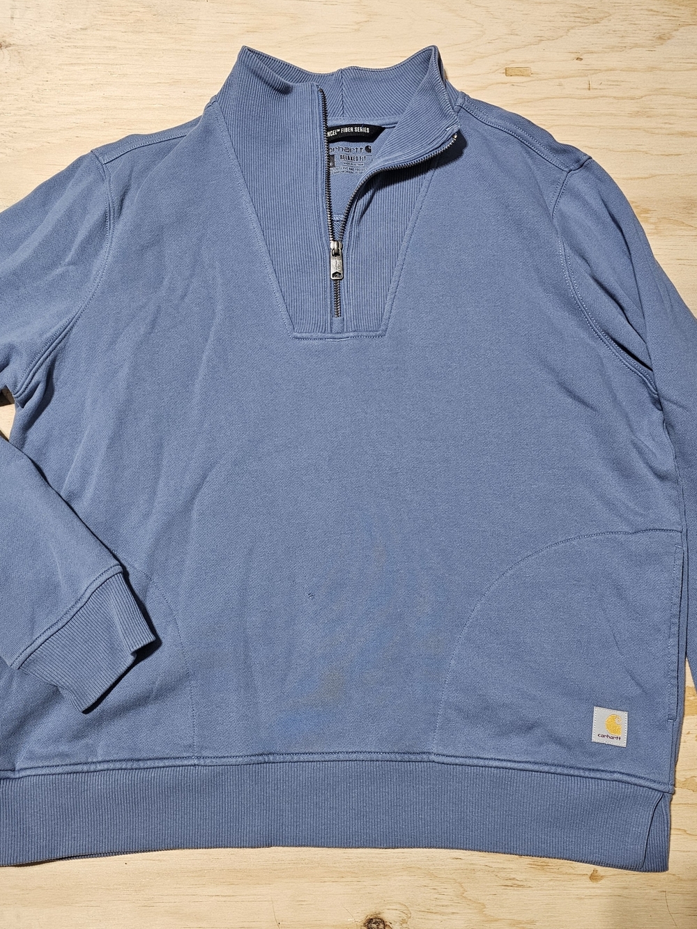 Carhartt Men’s Dusty Blue Half-Zip Pullover Sweater